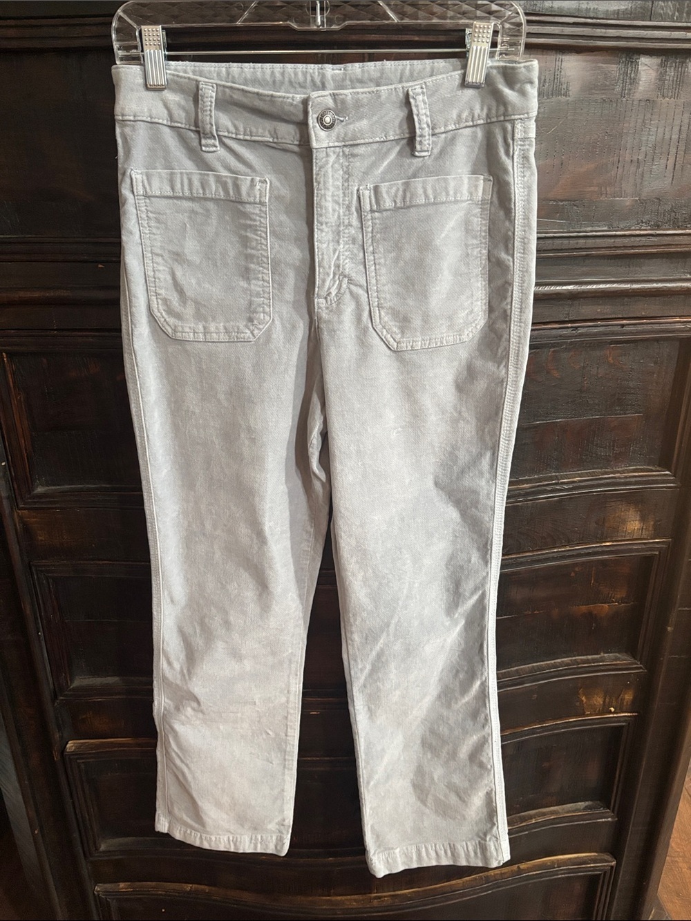 Free People Soft Gray High-Rise Trousers